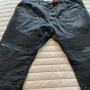 Makobi Jeans USA Makobi Black Denim Biker Jeans